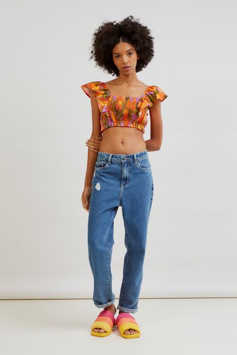 Farm | blusa lastex babado hora do lanche - oficinamuda